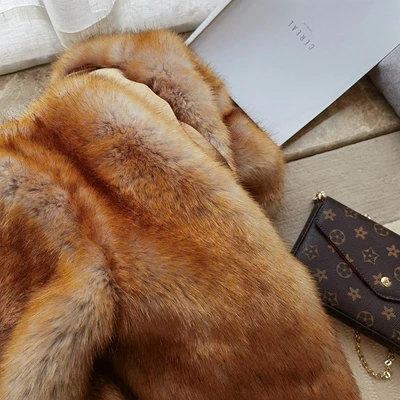 MESHARE New Style High-end Fashion Women Faux Fur Coat S17