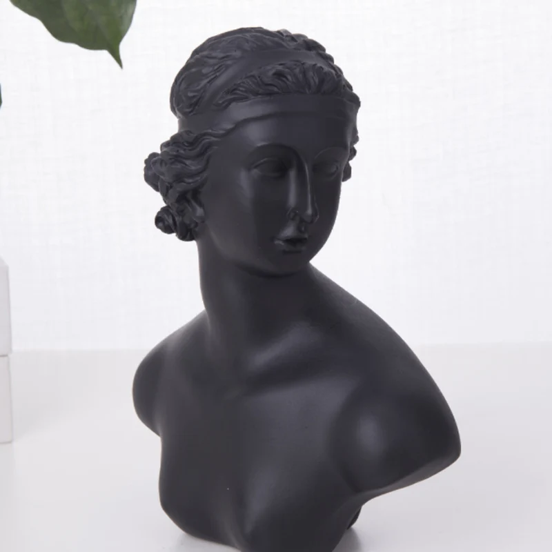 Newly Resin H21cm Necklace Earrings Jewelry Kit Display Sculpture Creative Mannequin Jewelry Show Stand Model Window For Women