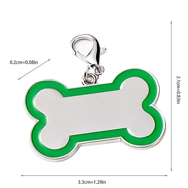 1pc Pet ID Tag Blank Bone Shape Alloy Rustproof Cat Tag Dog Name Tag For Puppies Pet Supplies Pet Accessories