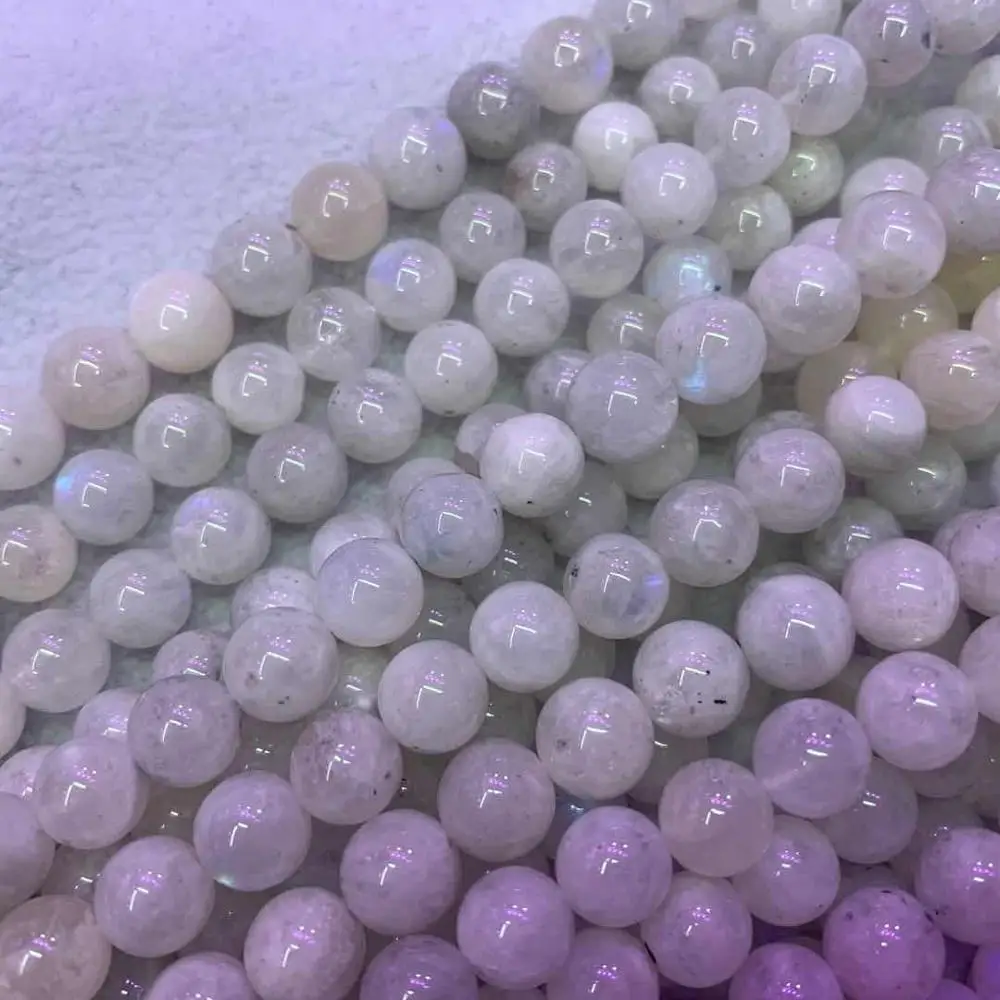 Round Natural white moonstone Beads For Jewelry Making Beads Bracelets For Women 15'' Needlework Spacer DIY Beads Trinket