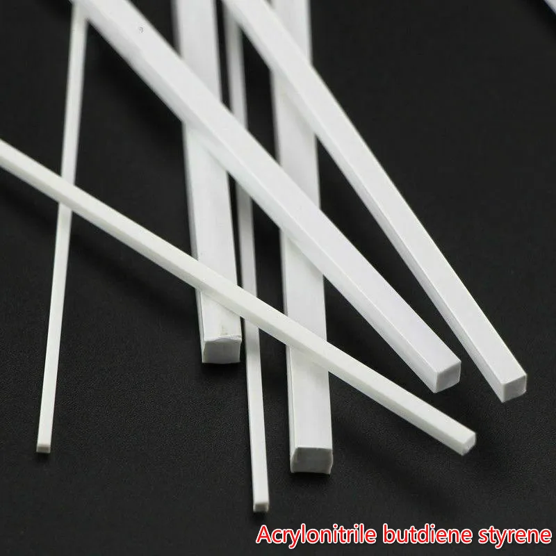 2/5/10/25/50pcs ABS White Square Plastic Rod Stick For Architecture Model Making Model Material DIY Accessories Cutting Supplies