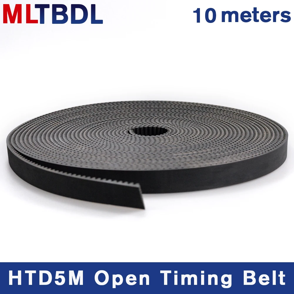 10meters HTD5M STS5M Open Synchronous belt Width 10/12/15/20/25/30mm Rubber fiberglass Neoprene for Elevator door machine belt