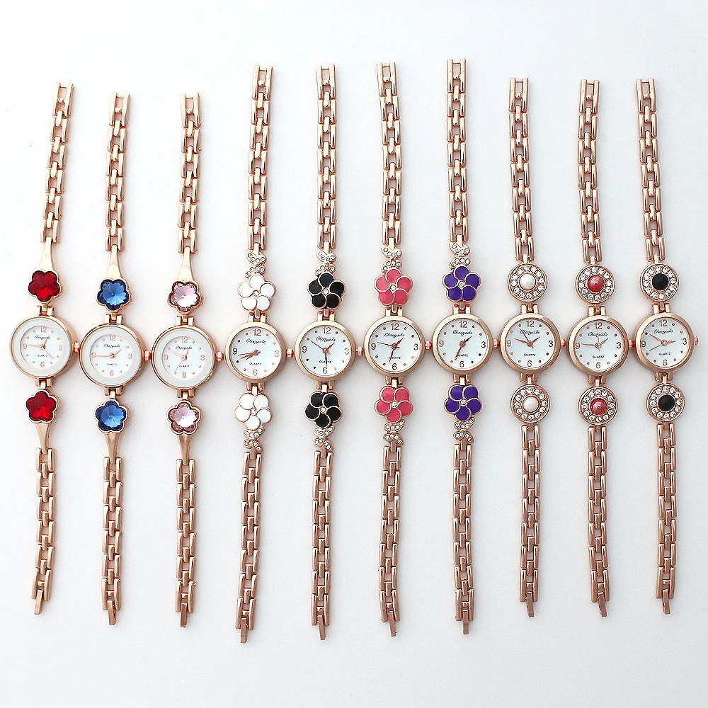 10PCS Wholesale Lot of Colorful Rose Gold Lady Women Watches Quartz Movement Wristwatch Dress Watch Gift JB5T bracelet watches