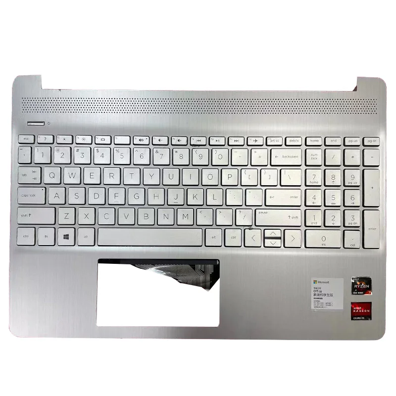 Original Laptop For HP 15S-ER 15S-FR TPN-Q222 TPN-Q230  Computer Case L63578-001 Laptop Palmrest Upper Case With Keyboard Silver