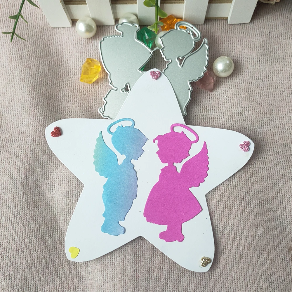 

New Boys girls Angels metal cutting die mould scrapbook decoration embossed photo album decoration card making DIY handicrafts