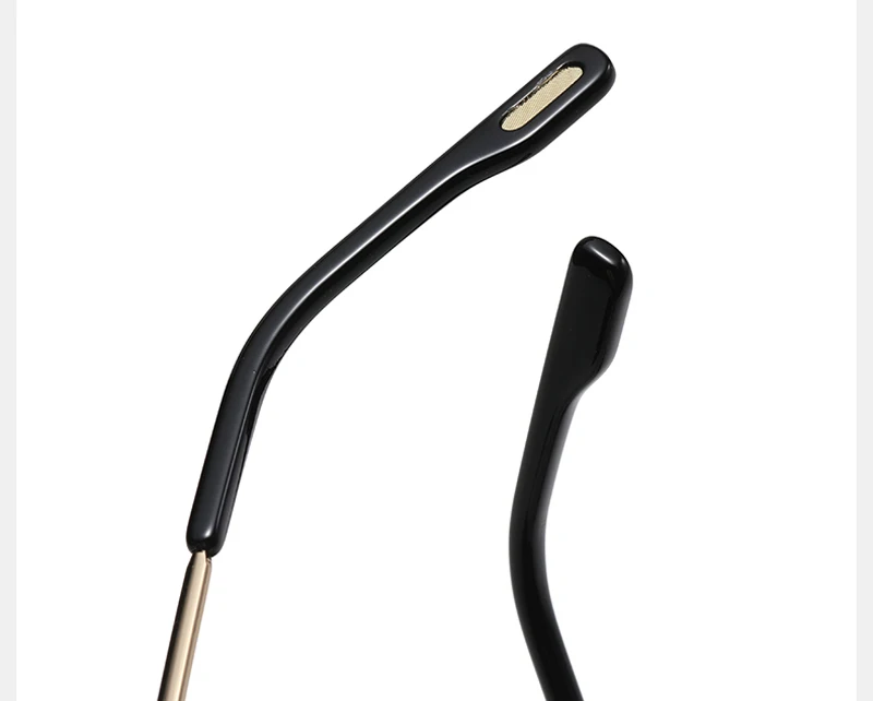 Kachawoo achteckige Sonnenbrille, randlos, Metall, für Herren, modische Sonnenbrille, für Damen, rechteckig, rahmenlos, blau, braun, rosa, europäischer Stil – Detail 16