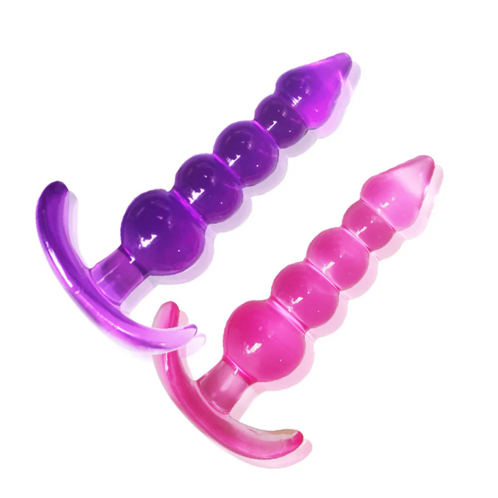 Five Anal Beads Jelly Anal Plug Butt Plug G-spot Prostate Massager Silicone Adult Sex Toys For Woman Men Gay Erotic Sex Toy