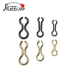 JIGEECARP 50 Uds S M L aparejos terminales pesca de carpa anillos Splay líder ojos de plomo conector de pesca para accesorios de aparejo de carpa