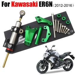 CNC Aluminum Adjustable Motorcycles Steering Stabilize Damper Bracket Mount Kit For Kawasaki ER6N ER-6N 2013 2014 2015 2016