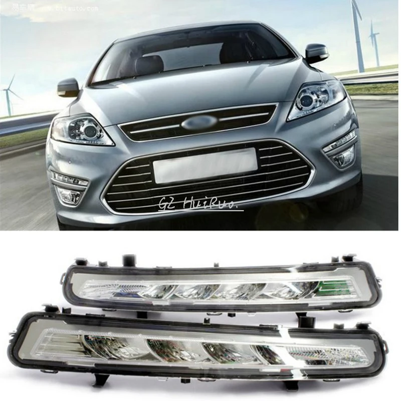 DRL Driving Daytime Running Lights For Ford MONDEO 2011 2012 2013 DRL Fog Lamp Cover LED Driving Lights 2PCS