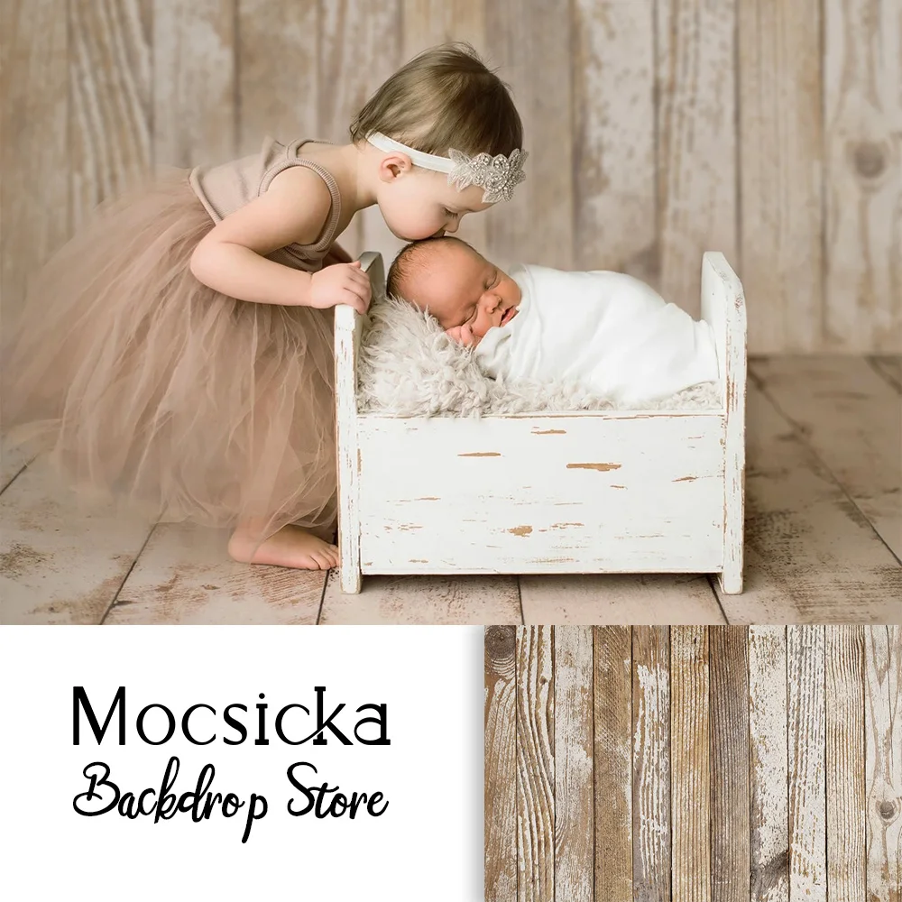 Fondo de madera para fotografía de niños recién nacidos, vinilo de madera rústica, retrato infantil, fondo fotográfico, accesorios de textura de madera