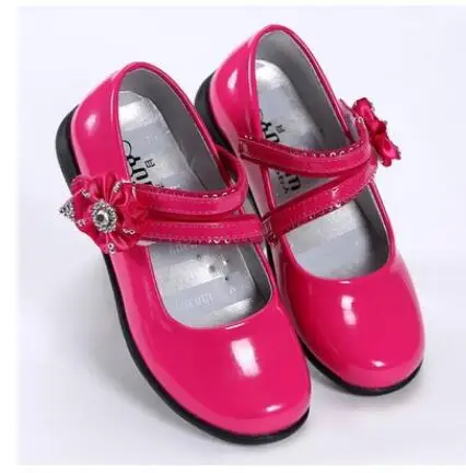 Girls Shoes Big Girl Flats Sneakers Metal Baby Single Shoes For Kids Princess Shoes Toddlers Princess diamond shoes Casual Shoe