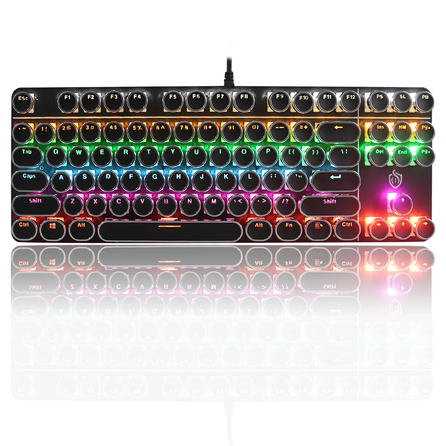 

New Mechanical Keyboard USB Wired Gaming Keyboard RGB 87 Keycaps Office Gamer Keypad RGB Backlit Computer Keybord For Laptop PC