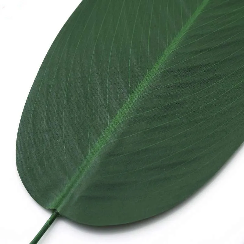 인공 바나나 잎 플라스틱 열대 식물 몬스테라 꽃꽂이 재료 홈 오피스 호텔 장식에 사용, 87CM
