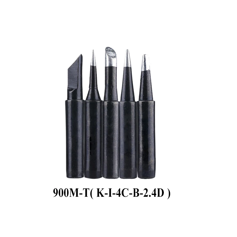 

5Pcs/lot Black Pure Copper Soldering Iron Tips 900M-T-K 900M-T-I 900M-T-2.4D Lead-free Welding Solder Rework Tools Accessories