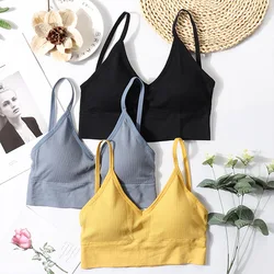 Women Bras Tube Top Seamless Underwear U Back Cropped Top Active Bra Fitness Top Lingerie Women Top Removable Pad