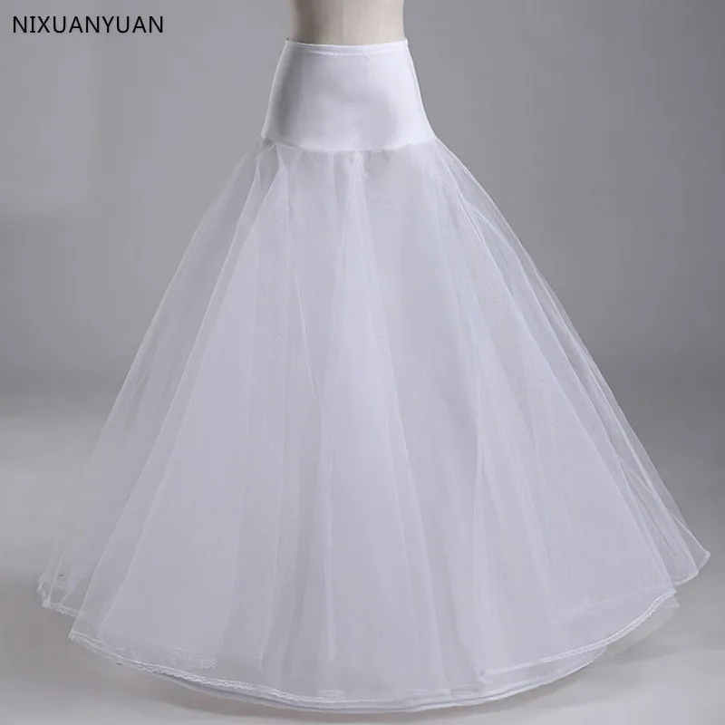 Witte Lange Petticoat Floor Lengte Petticoat Lange Een Lijn Petticoat Tule Petticoat