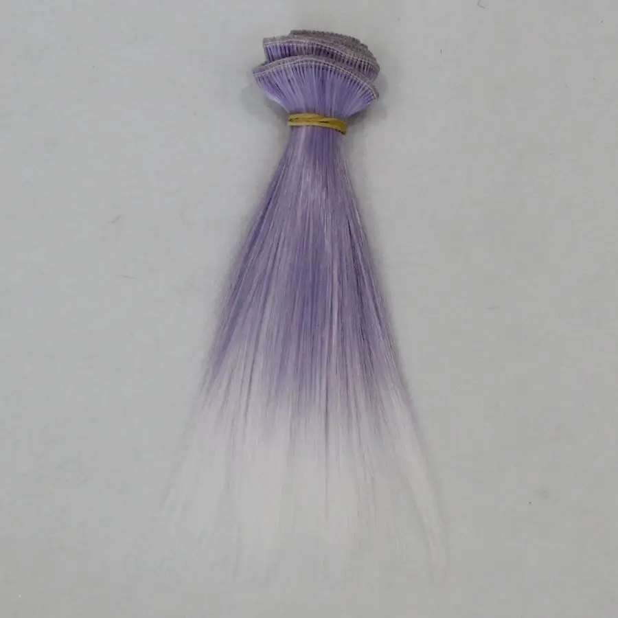 Bjd Pruik Accessoires 1 Stuk 15*100Cm Baby Haar 1/3 1/4 1/6 1/12 Natuurlijke Gradiënt Ramp Baby Hair Diy Regenboog Kleur Haar