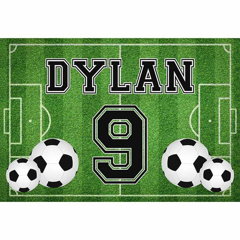 Happy Birthday Party Backdrops Soccer Player Football Field Boy Custom Photography Background Photo Studio Photozone Decor Props