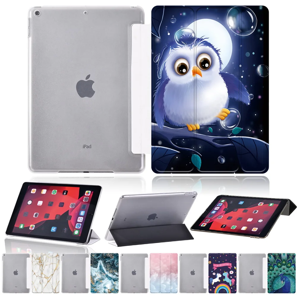 Smart Tri-fold Tablet ipad Cases ffor Apple iPad 10.2 inch 9th Generation 2021 Cute Animal Automatic Wake/Sleep Cover