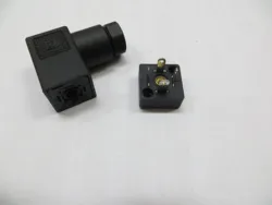 Solenoid Valve Plug + Socket Junction Box Connector Din43650 C- Type Foot Distance 9.4mm Four-Core Set DIN43650