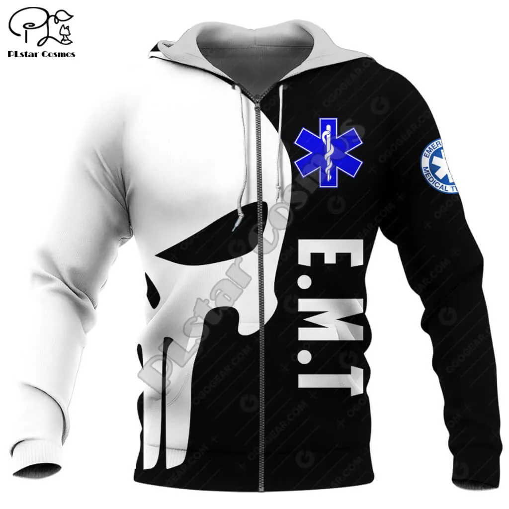 PLstar Cosmos EMS Emergency Medical Service 3D Printed Hoodies Sweatshirts Zip Hooded For Men/Women Casual Streetwear Style-E16