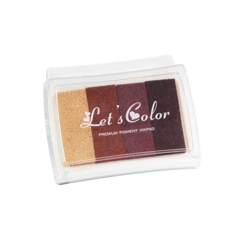 1pcs 4 color Inkpad Ink stamp pad Colorful Cartoon Craft Inkpad set for DIY funny work Fingerprint Scrapbooking Accessories