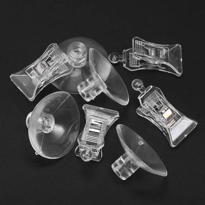 Suction Clip Tank Aquarium Cup Clips Betta Suction Cupsss Cups Accessories Holder Acrylic Veggie Feeding Feeder Cover Tool