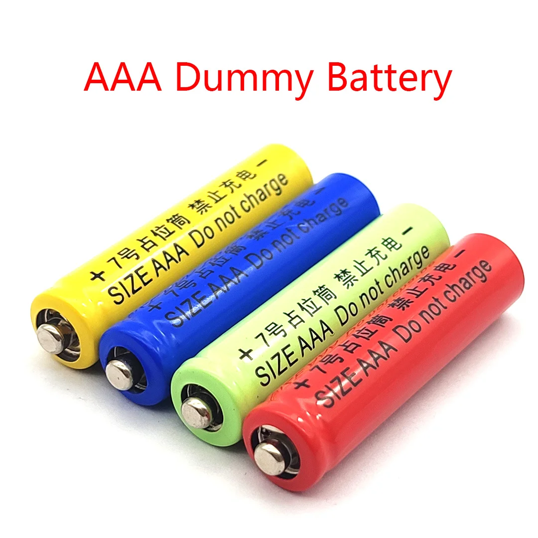 5Pcs AAA Size Dummy Fake Battery Setup Shell Placeholder Cylinder Conductor