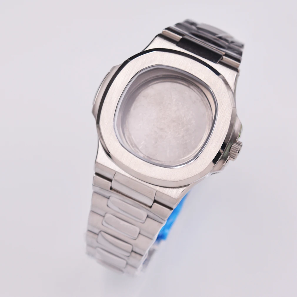 40mm watch Case Sapphire Crystal Solid steel Fit NH34 NH35 NH36 PT5000 ETA2824 2836 Miyota 8205 8215 Movement