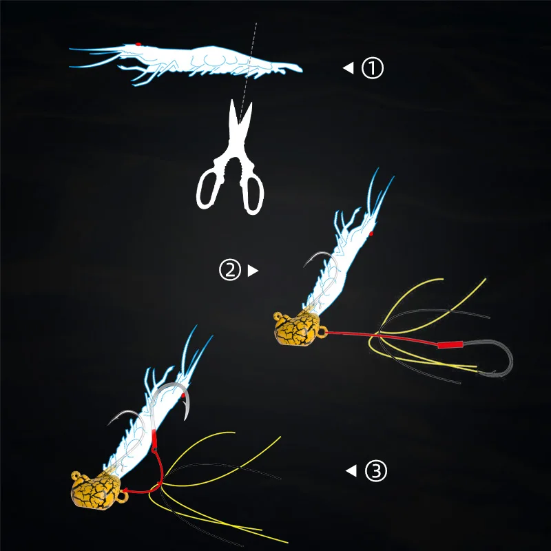 BLUX 20g 30g 40g CONTROL PROFONDO UP Tenya Madai Jig Kabura señuelo de pesca de agua salada Jighead cebo de navegación de mar falda de goma de camarones