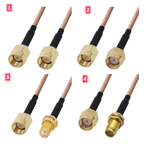 SMA To SMA Female jack & Male plug RG316 Cable Straight Extension Coax Jumper Pigtail SMA Connector