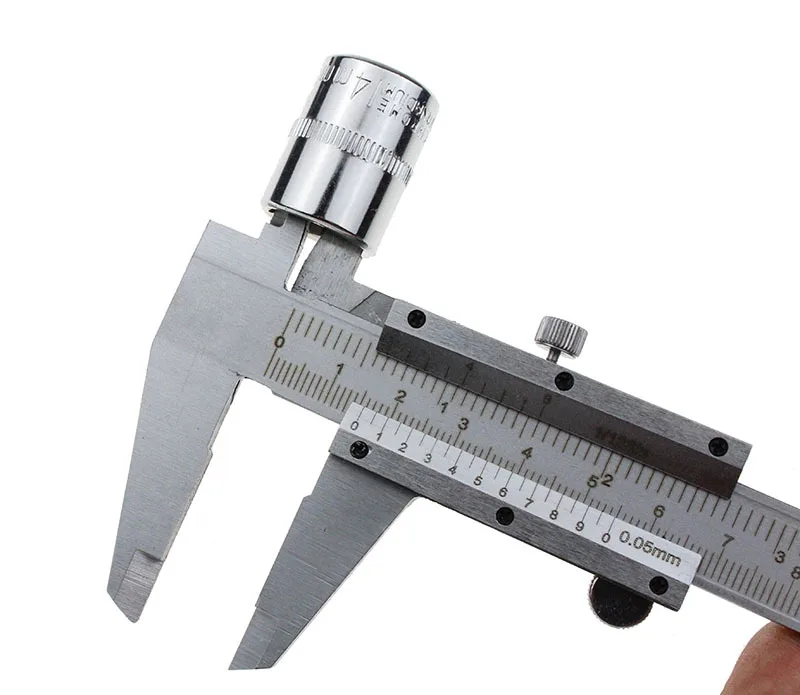 Calibrador Vernier de acero de alto carbono, escala láser de cuerpo grueso, herramienta de medición de forja, herramientas manuales de construcción, 0-150mm, 6 ", 0,02mm/0,05mm