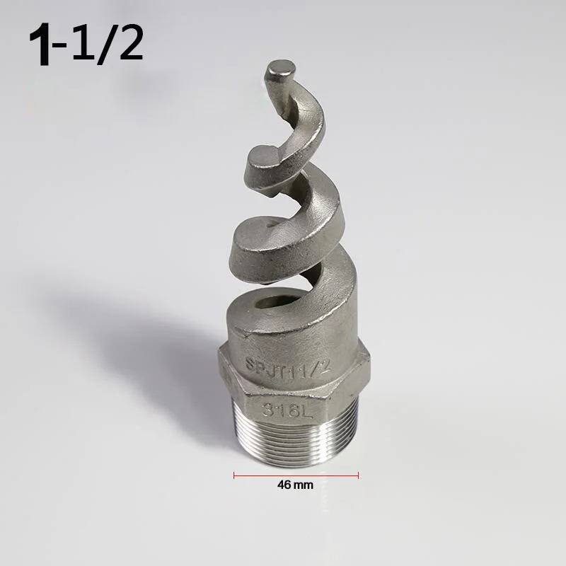 

Нержавеющая сталь Спираль Конус форсункой разбрызгиватель головки 1/4 "3/8" 1/2 "3/4" 1-4 года дюймов SS316 спиральная струя насадка