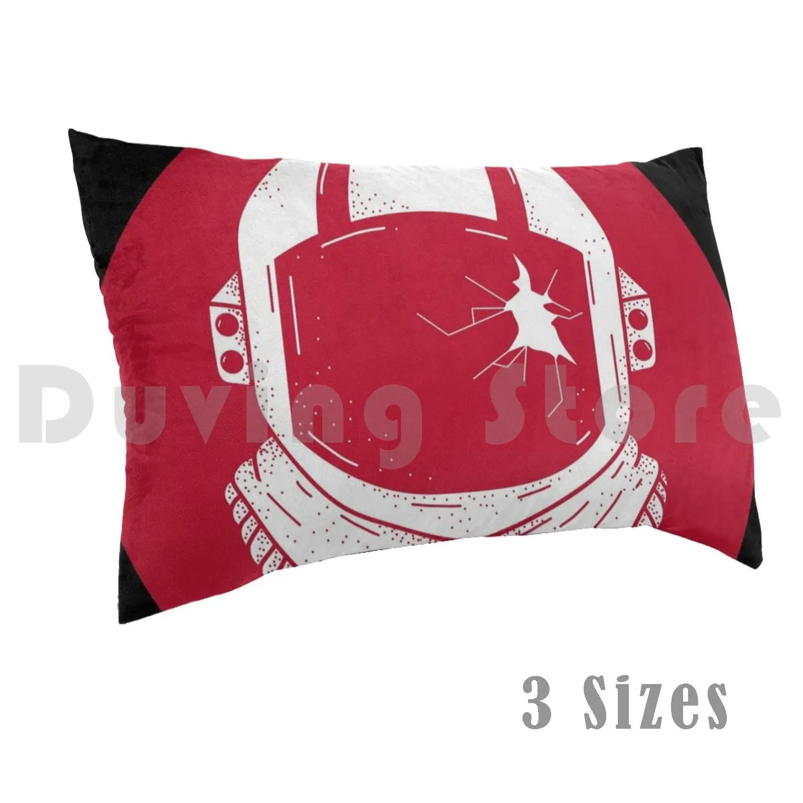 Last Moments Pillow Case Printed 35x50 Astronaut Suit Helmet Cracked Broken Dead Possessed Tentacles