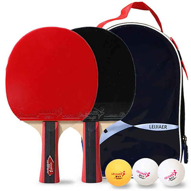 High-quality Horizontal Poplar Racket Set for Table Tennis Beginners School Training with High-Quality Handles and Various Color