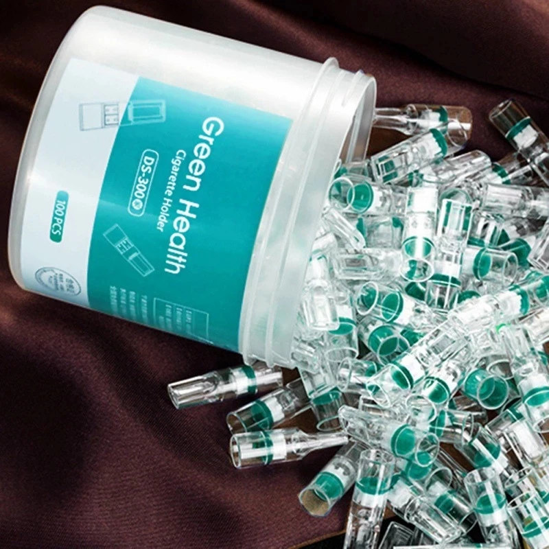 100 Chiếc Trong Suốt Hàng Xả Kho Thuốc Lá Lọc Thuốc Lá Tập Hút Thuốc Nicotine Lọc Cỏ Dại Tự Thuốc Lá Lọc