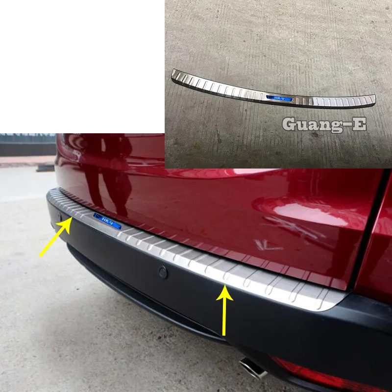 

Для Honda HRV HR-V Vezel 2014 2015 2016 2017 2018 Автомобильная накладка на внешний задний бампер, накладка на порог из нержавеющей стали, педаль багажника