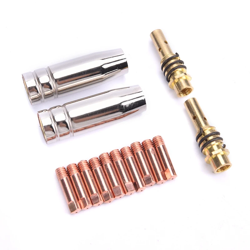 14Pcs 15AK Welding Torch Consumables 0.6/0.8/1.0/1.2mm MIG Torch Nozzle Holder mig tig torch weld holders tig welding