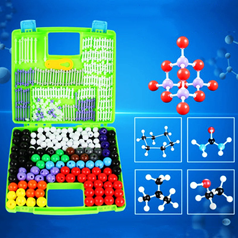 Kit de modelo Molecular para enseñanza de ciencias, juego de estructura de 156 ácaros, moléculas de Química Orgánica inorgánica, juguetes