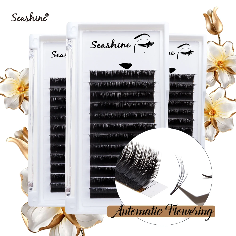 Seashine Lash Extension B C D L Curl 0.03 0.12 Thickness Matte Black Lash Extension Make up Flase Eyelash Individual Eyelashes