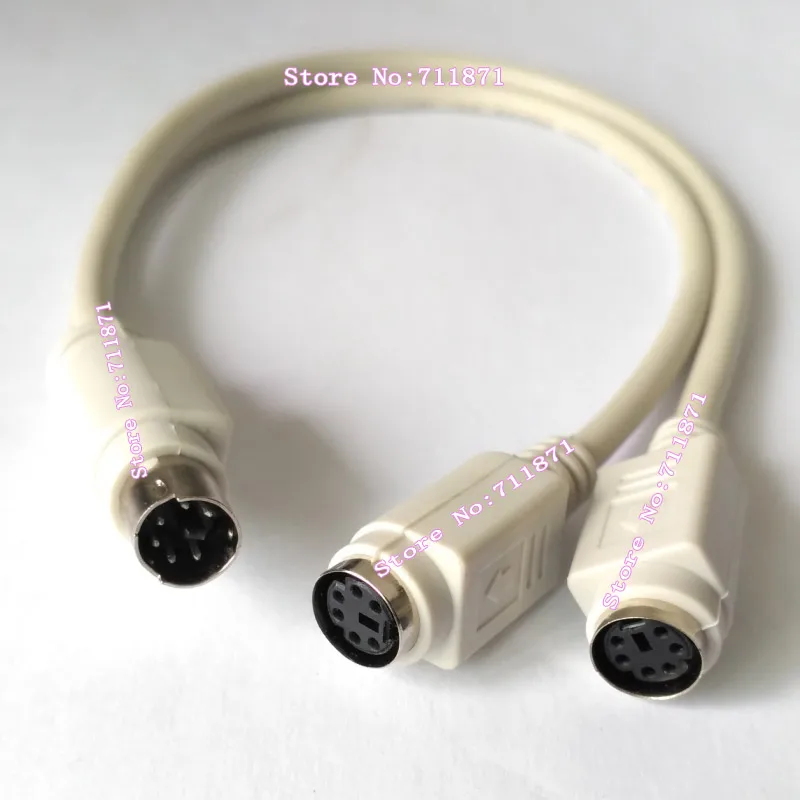 30cm 6P 6Pin Male Double Female PS2 cable Line for Industrial computer 6Pin mouse keyboard Scanning gun PS2 Line cable Wire cord