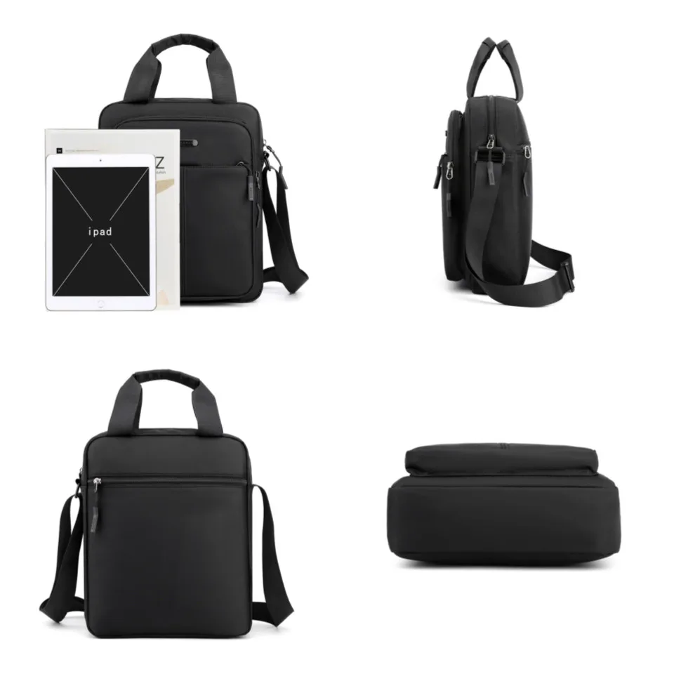 Oxford Crossbody bag for men light shoulder bag pocket waterproof casual Tote black messenger top-handle bag