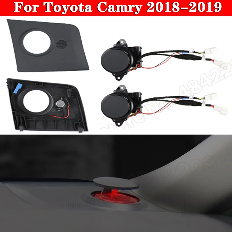 For Toyota Camry 2018-2019 Car LED Auto interior illuminated Ambient Light Rotating Midrange Treble Lamp Automatic Lift tweeter