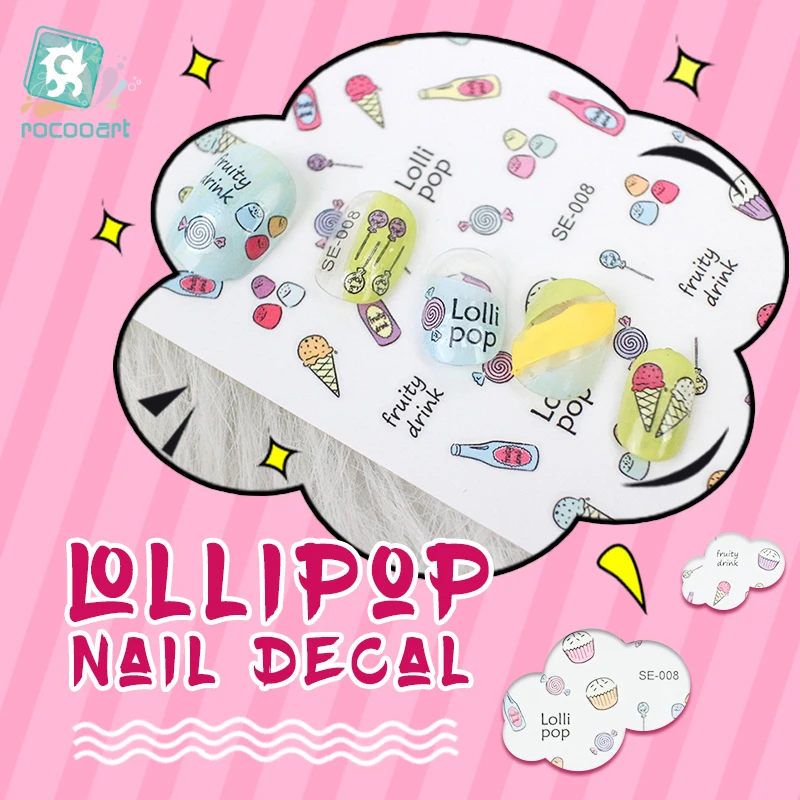 

Rocooart Newest 3d nail art sticker Flowers Motifs Nails Art manicure decal decorations design nail sticker for nail beauty tips