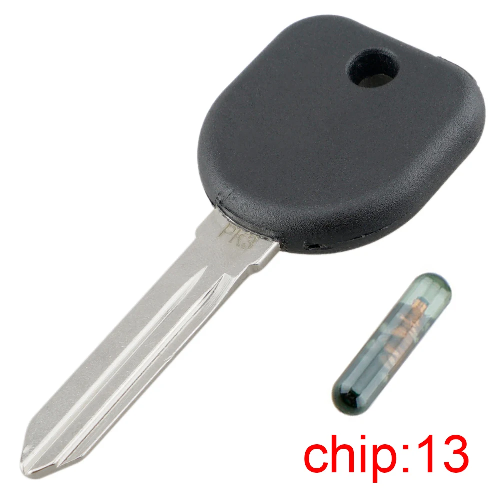 

Uncut Blade Blank Remote Car Key Ignition with 13 Transponder Chip B99PT ID13 Chip Automobile Key for Chevrolet Cars