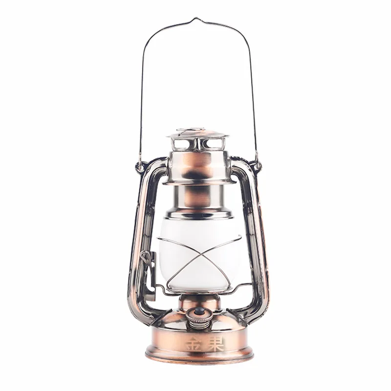 Vintage Camping Lantern LED Candle Flame Light Battery Power Outdoor Portable Kerosene Lamp For Tent Fishing Holiday Decoration