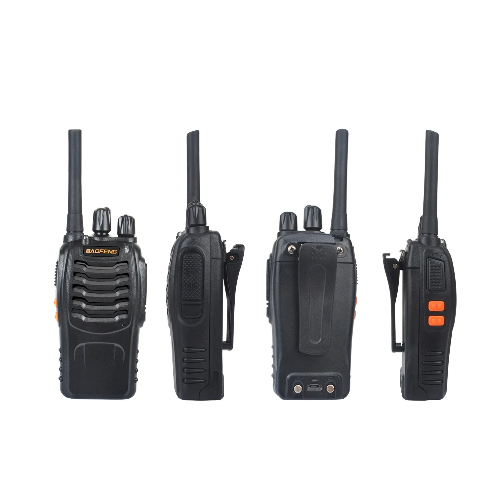 2pcs/pair USB Charger Walkie Talkie Baofeng BF-888H UHF 400-470MHz 16CH VOX Portable TWO WAY RADIO bf-888h