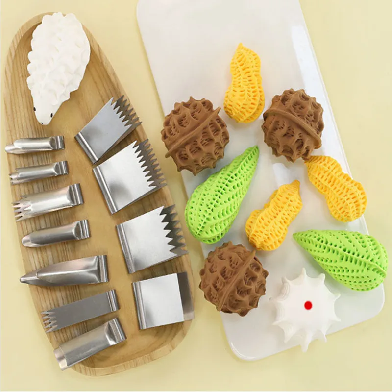 11PCS Walnut Cake Molds Stainless Steel Clips Baking Bread Dessert Pastry Clips Peanut Molds Steamed stuffed bun Decoration Clip