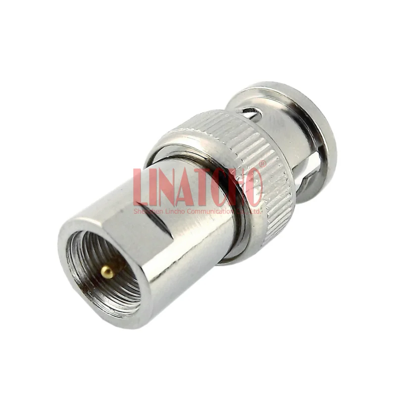 RF Brass Nickelplated Adapter Convertor BNC Male to FME Male Plug Straight Connector